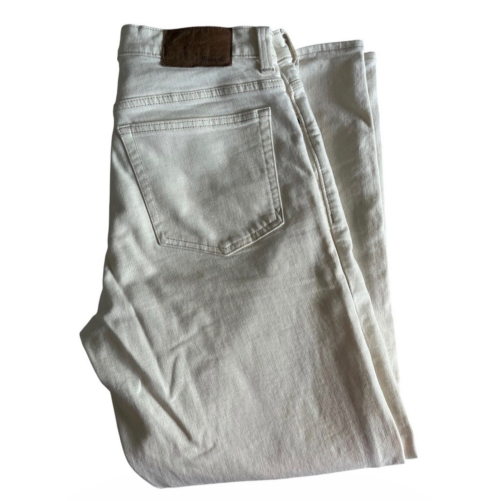 Madewell Relaxed Tapered Jeans Men's 30x30 White Cream Denim Cotton 5 Pocket